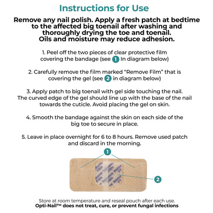 Opti-Nail Fungal Nail Renewal Patches – 21 Night-Time Patches for Better-Looking Nails