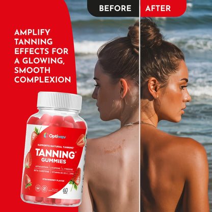 OptiWav Tanning Gummies for Women Sunless Glow – Vegan, Sugar Free