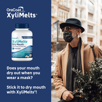 Oracoat XyliMelts – Dry Mouth Relief Discs with Xylitol (8-Hour Moisture), 100 Count