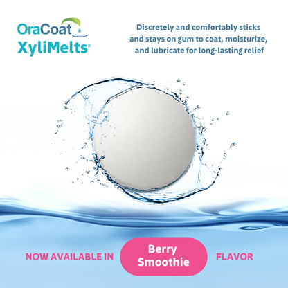 Oracoat XyliMelts – Dry Mouth Relief (8 Hours), Berry Smoothie, Sugar-Free Xylitol, 230 Count