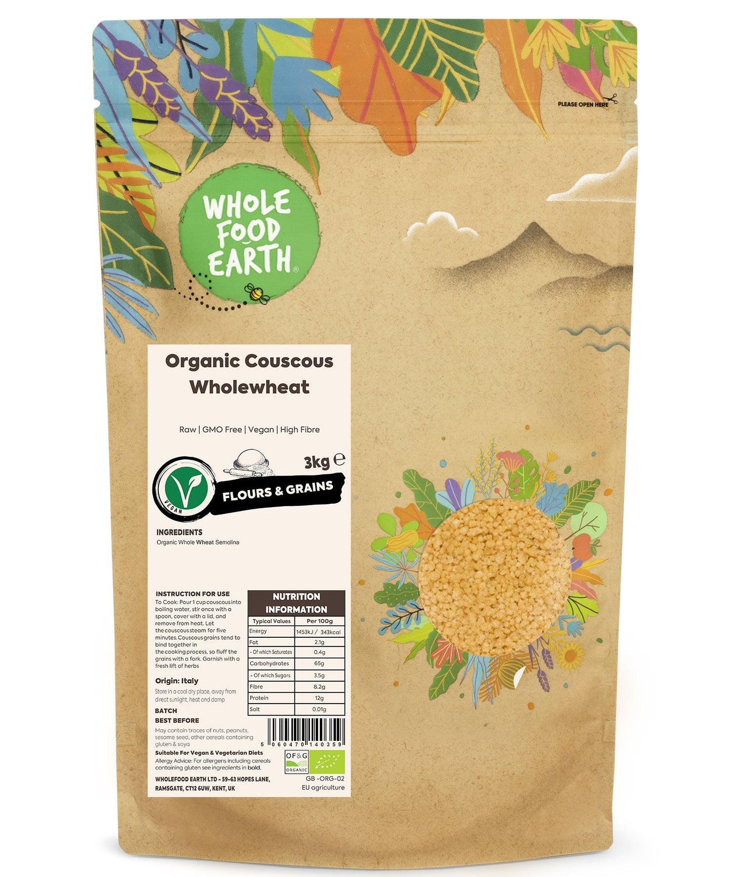 Organic Couscous Wholewheat