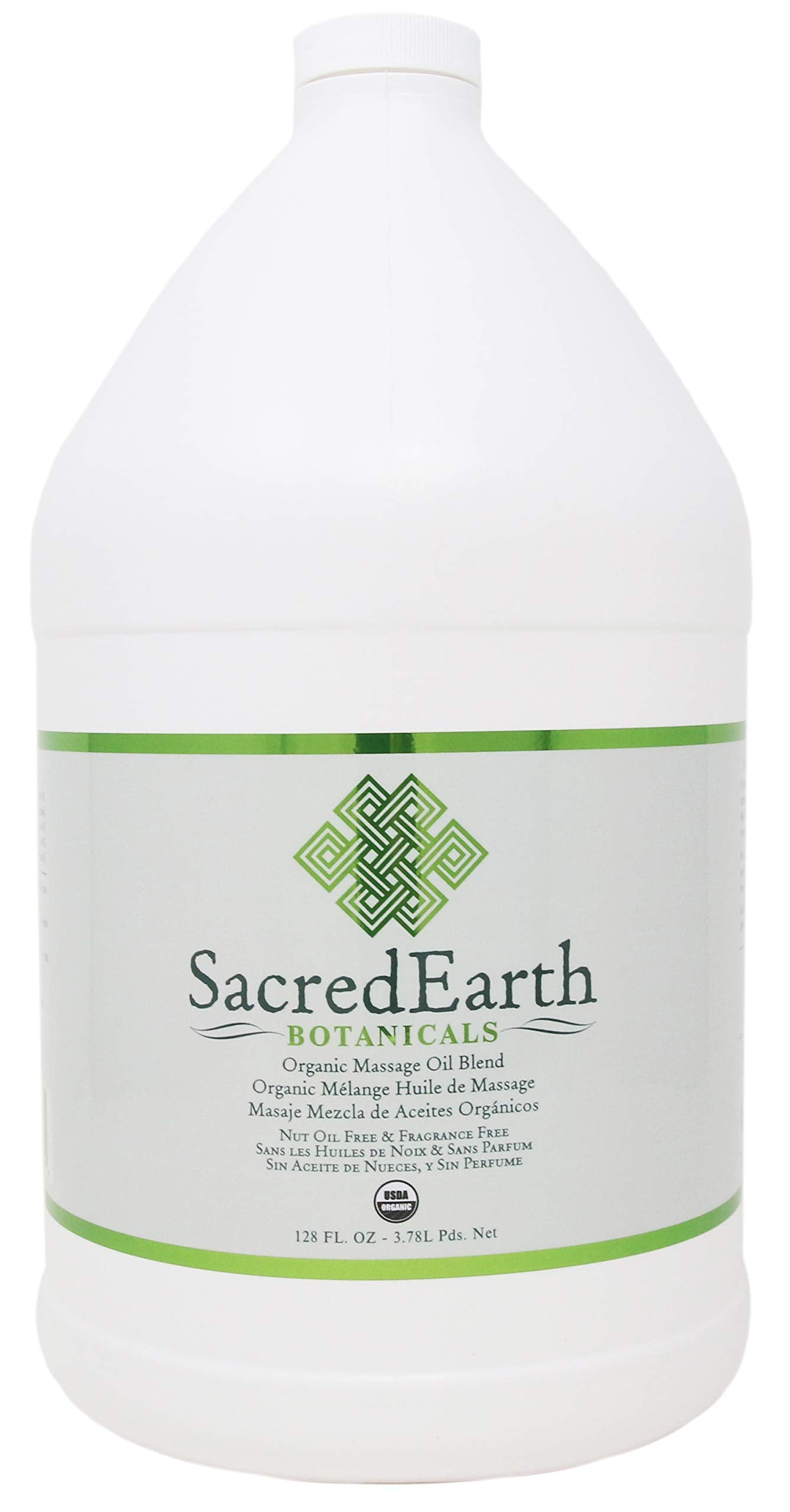 Organic Massage Oil Blend (1 Gallon) - Unscented, Nut-Free, Gluten-Free, USDA Certified Organic