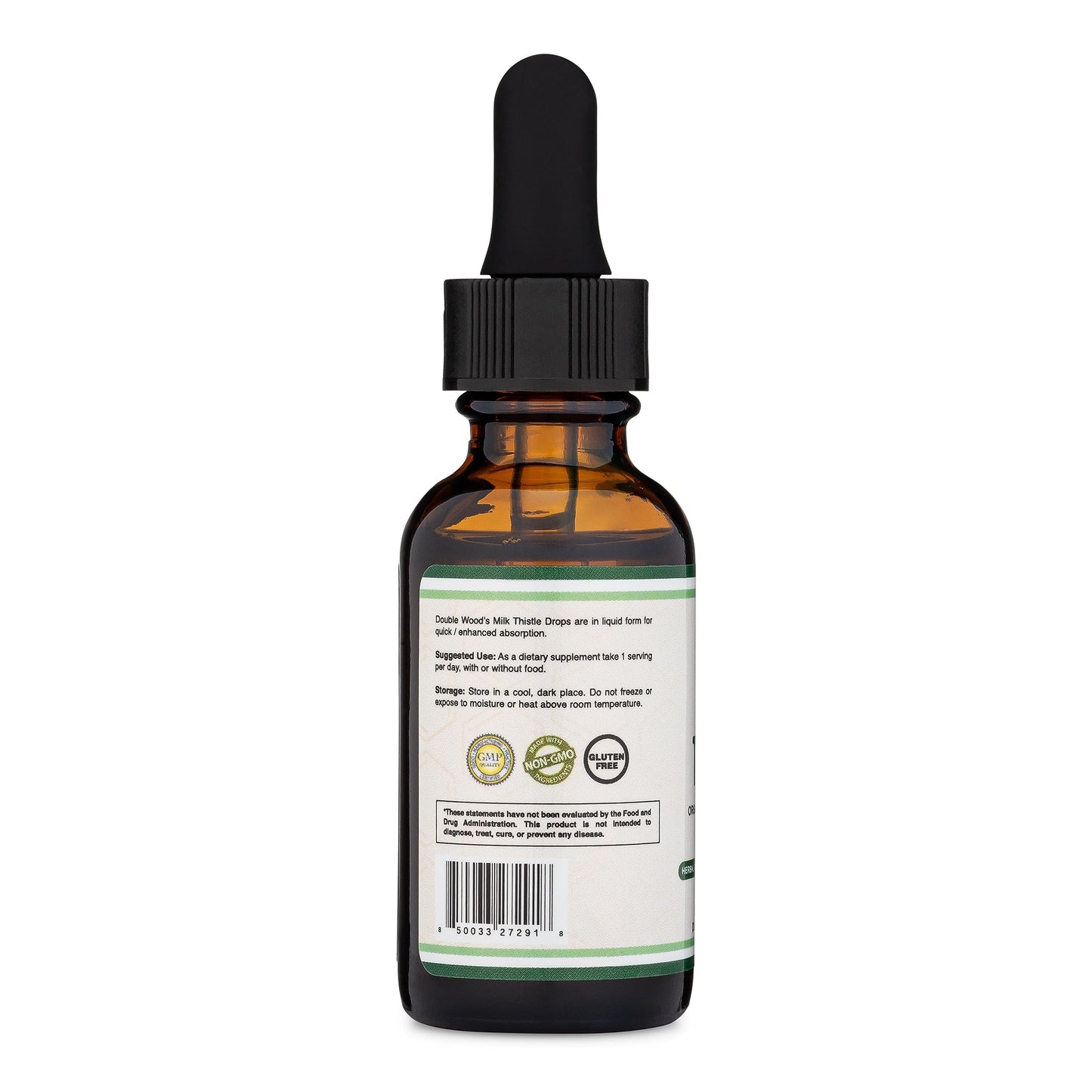 Milk Thistle Drops 1oz – Organic Liver Detox, 30 Servings | Double Wood