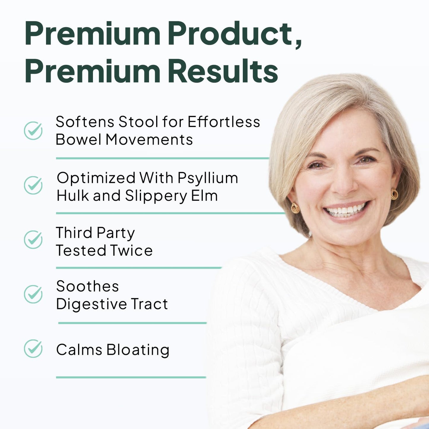 Organics Ocean Better Fiber - Daily Fiber Supplement for Gentle, Regular Bowel Movements (3 Bottles)