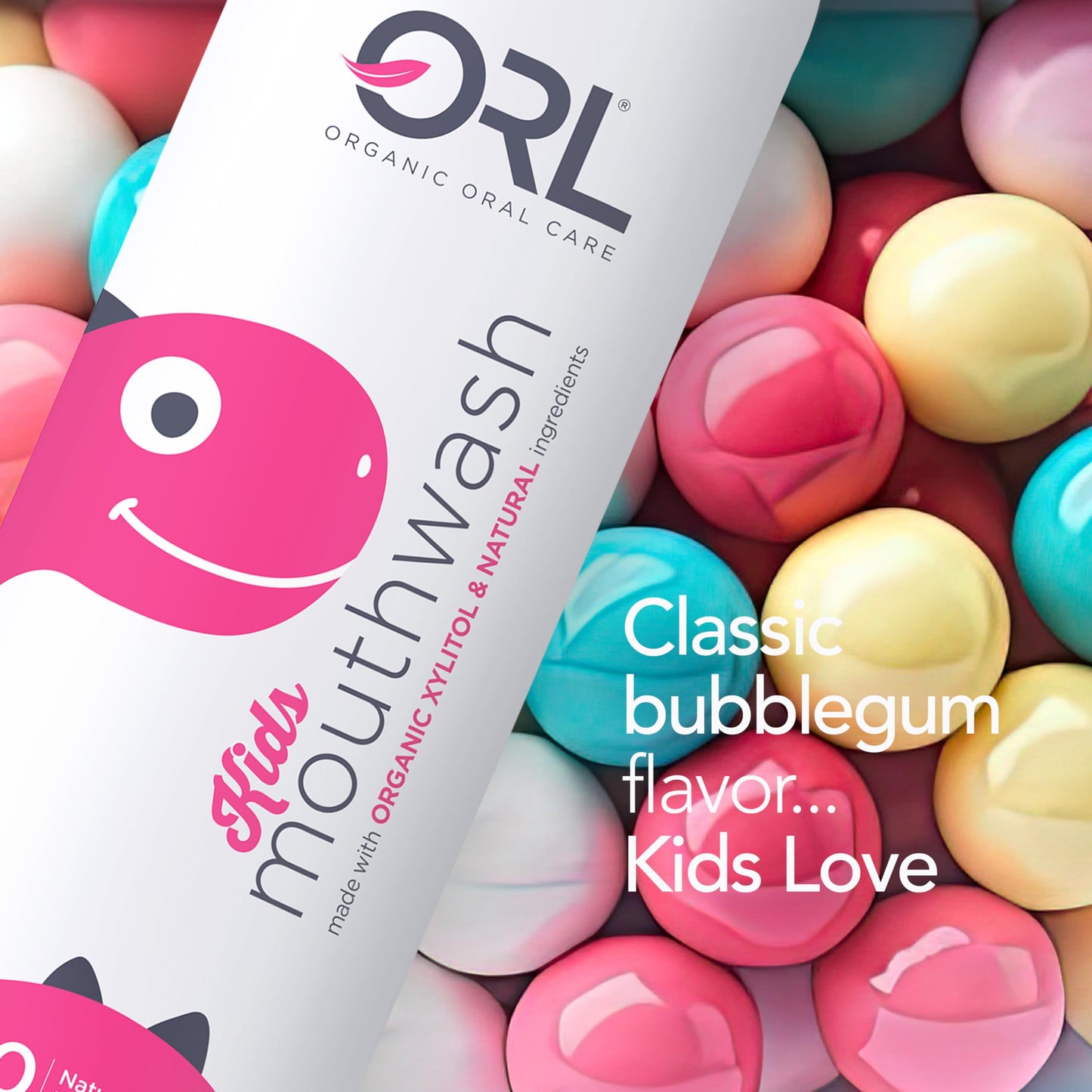 ORL Kids Natural & Organic Mouthwash – Fluoride & Alcohol Free | Clean, Whiten & Strengthen Enamel