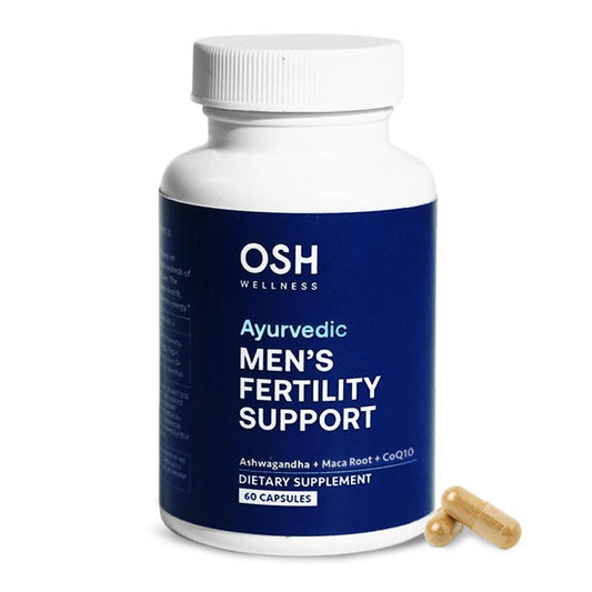 Osh Wellness لدعم الخصوبة للرجال وفيتامينات ما قبل الولادة - مستحضر أيورفيدا للحمل وصحة الحيوانات المنوية