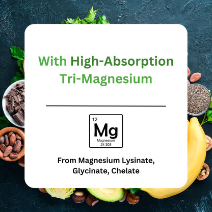 Paradise Herbs Earth's Blend Magnesium Supplement – Stress Relief, Sleep Support, Heart Health, Nerves & Muscles | Vegan, Non-GMO, Gluten Free, 90 Vegetarian Capsules