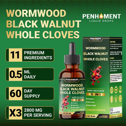 Penhoment 10in1 Wormwood Tincture, Berry Mix – 1 FL OZ (2 Months)