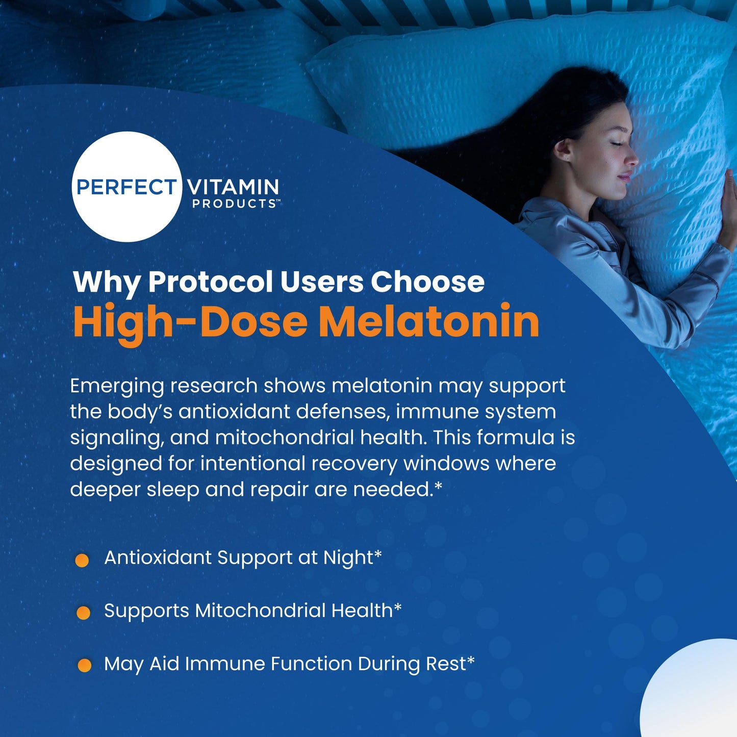 Perfect Vitamin Products Melatonin MAX 60mg - Vegan, Non-GMO, Gluten-Free (3-Pack)