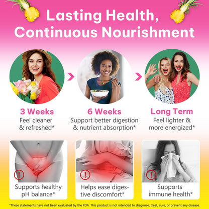 PH Balance for Women Gummies - Pineapple Probiotics for pH, Gut Health & Immunity (1 Pack)