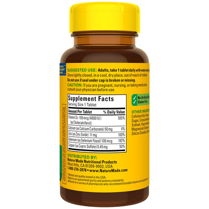 Nature Made Super D Immune Complex – Vitamin D3, Selenium, Zinc, Copper | 70 Tablets