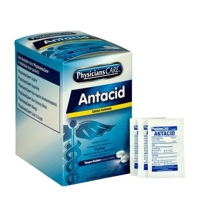 PhysiciansCare Antacid Heartburn Medication — 50 Doses (Two Tablets, 420 mg)