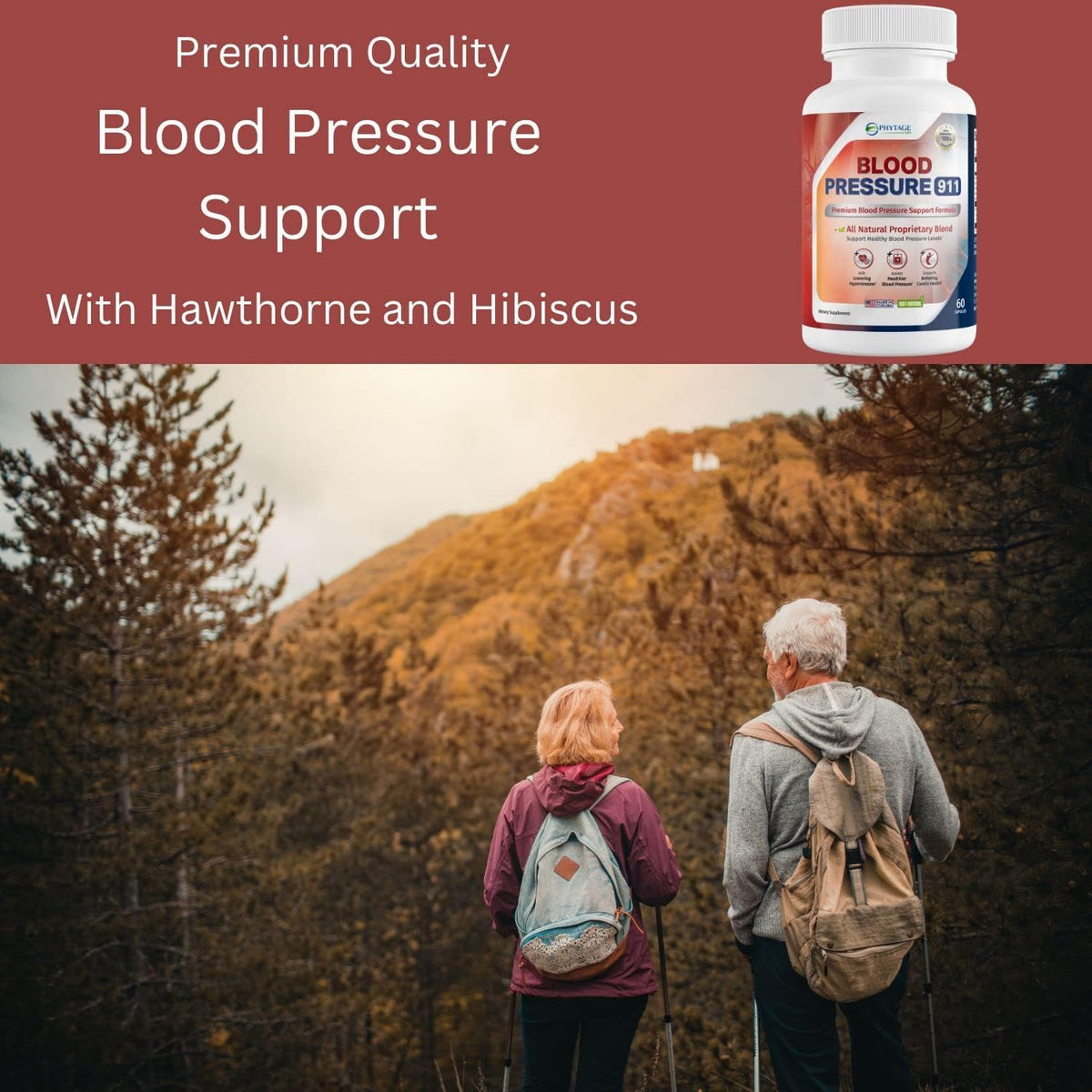Phytage Labs Blood Pressure 911 Premium Supplement – BP Support Pills, 3-Pack