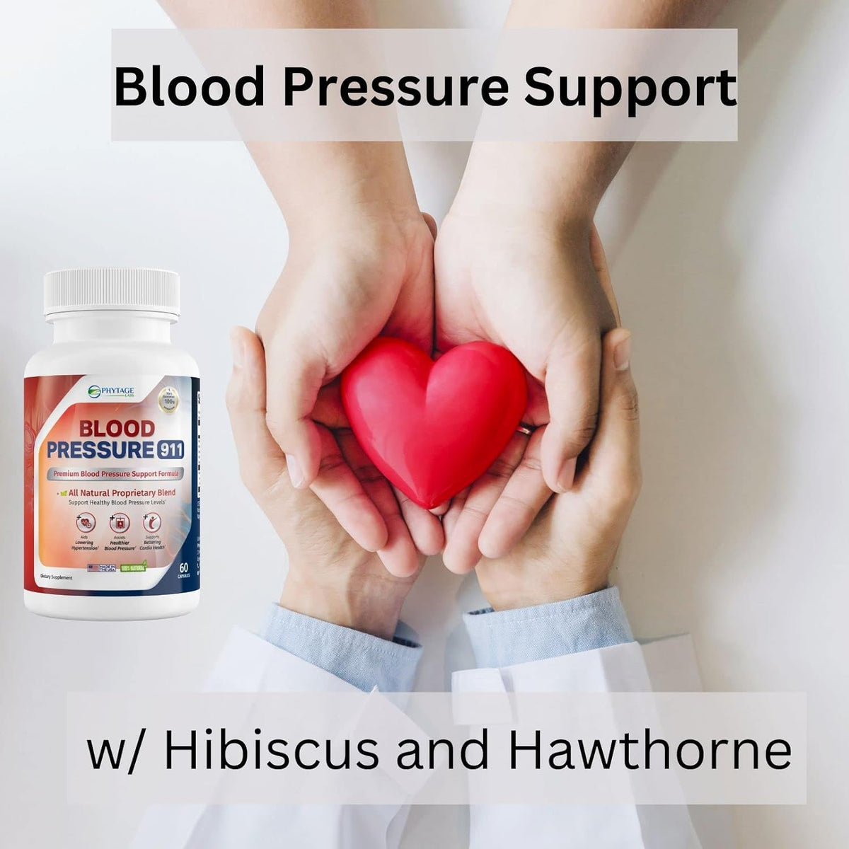 Phytage Labs Blood Pressure 911 Premium Supplement – BP Support Pills, 3-Pack