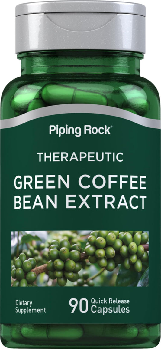 Piping Rock Estratto di Caffè Verde 8000 mg - 90 Capsule | Senza OGM e Senza Glutine