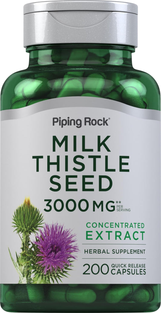 Piping Rock Cardo Mariano 3000 mg – 200 capsule (non OGM, senza glutine)