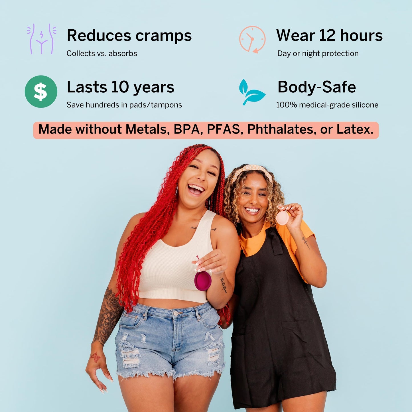 Pixie Menstrual Disc – 12-Hour Comfort, 100% Medical-Grade Silicone (Medium)