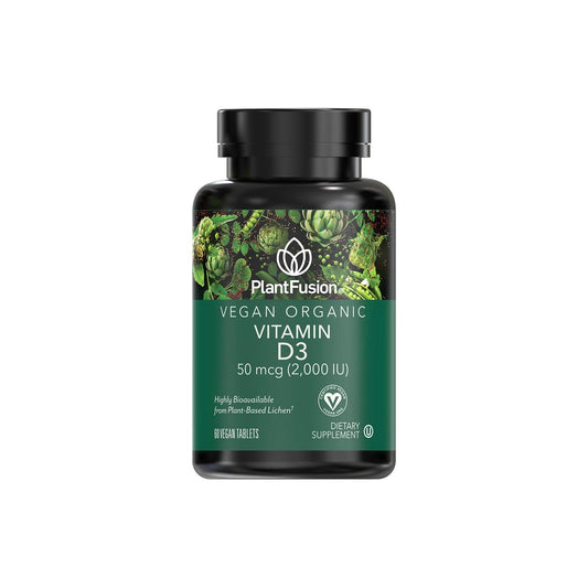 PlantFusion Vitamina D3 Vegana 2000IU | D3 Biologica da Lichene Vitashine | 60 Compresse