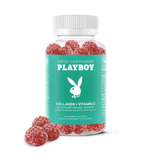 Playboy Collagene + Vitamina C Pastiglie Gommose – Capelli, Pelle, Unghie e Salute delle Articolazioni (60 Pastiglie Gommose)