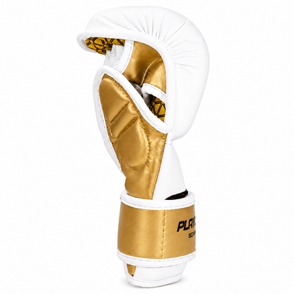 Playerz Power MMA Sparring Gloves - White/Gold