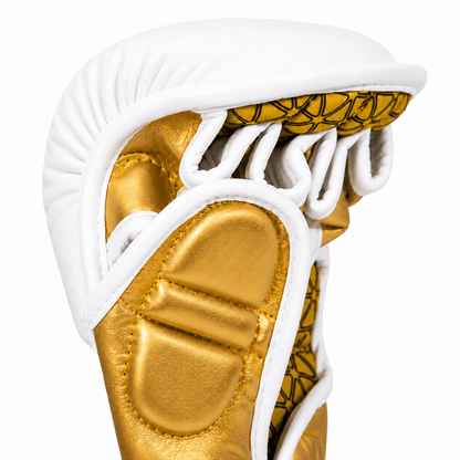 Playerz Power MMA Sparring Gloves - White/Gold