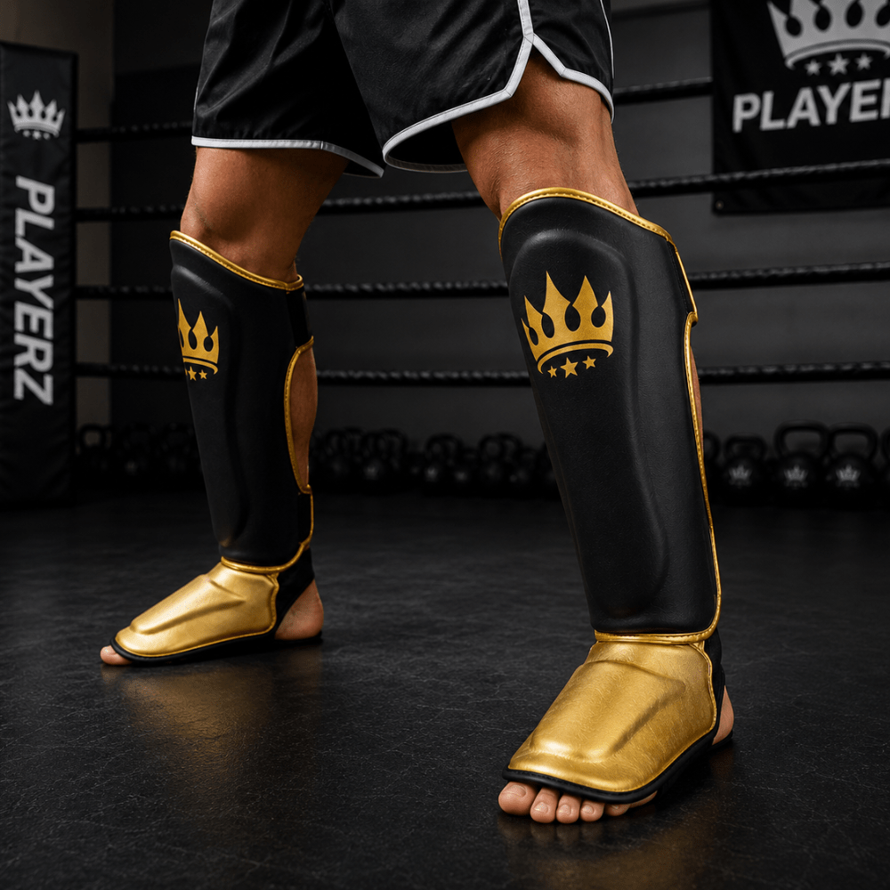 Playerz Power Shin Guards - Black/Gold