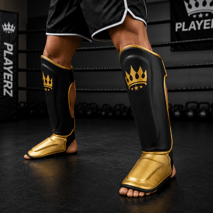 Playerz Power Shin Guards - Black/Gold