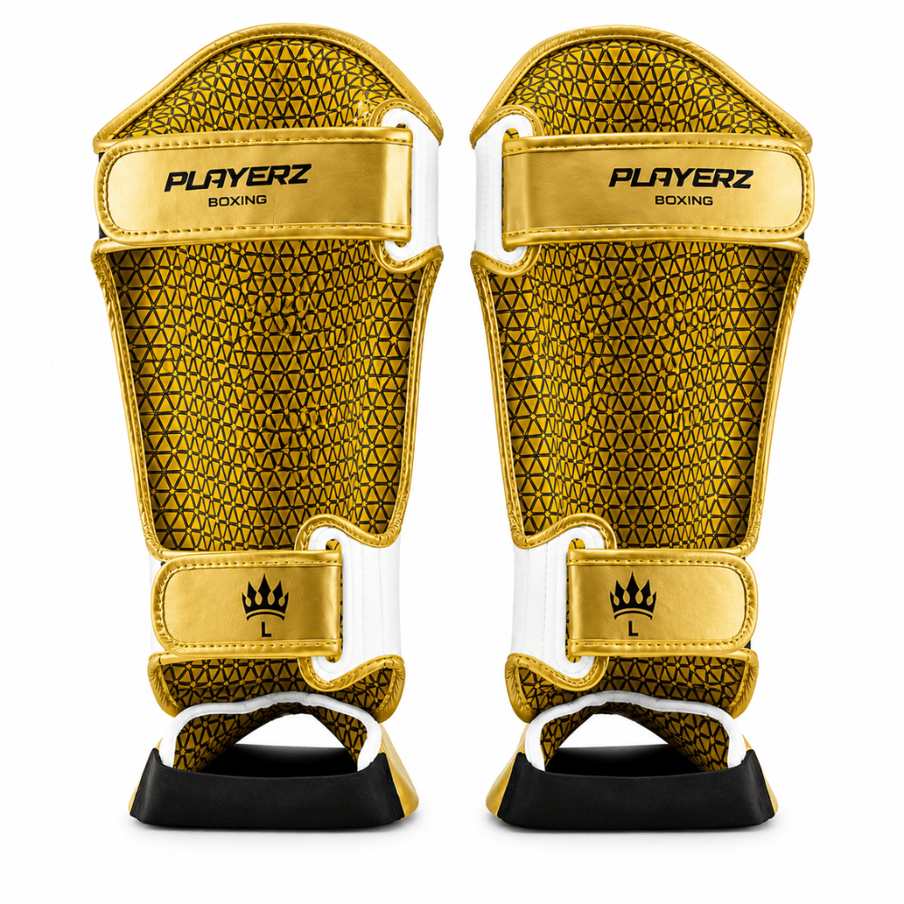 Playerz Power Shin Guards - White/Gold
