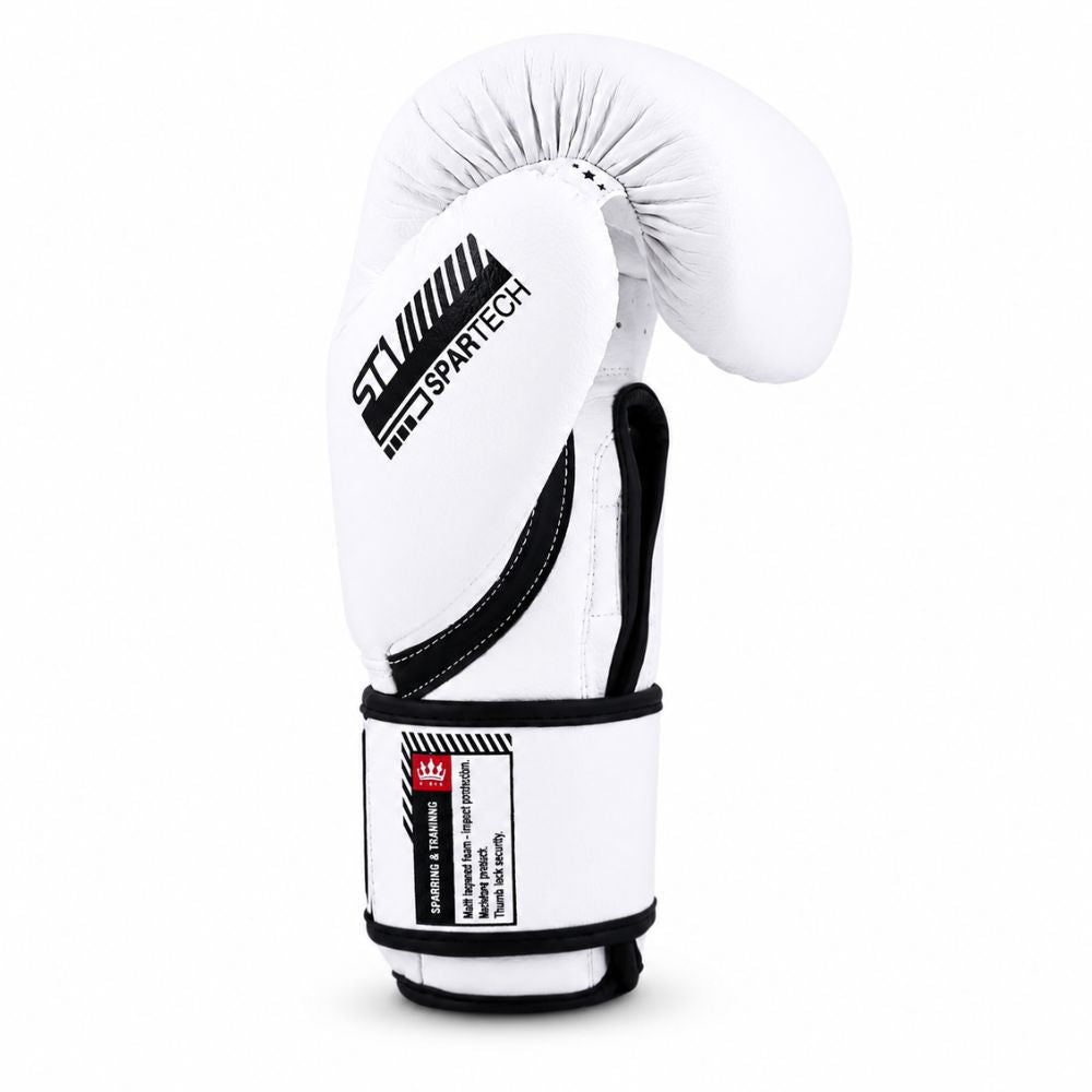 Playerz SparTech Boxing Gloves - White/Black