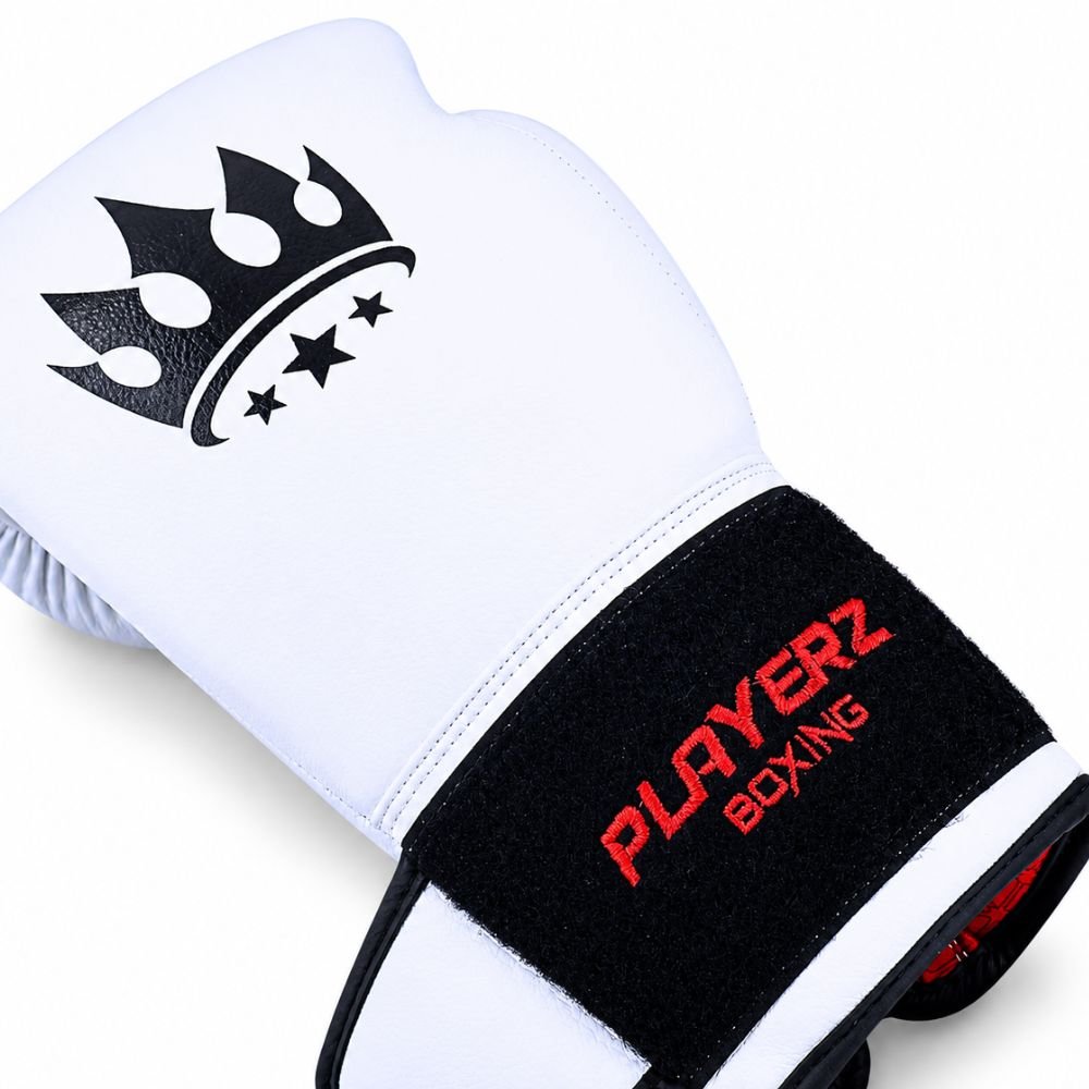Playerz SparTech Boxing Gloves - White/Black