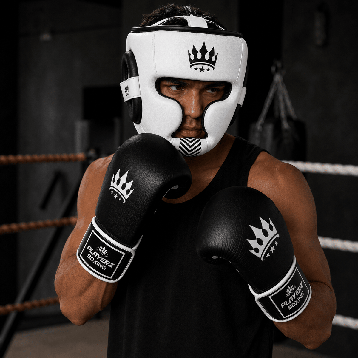 Playerz SparTech Head Guard - White/Black