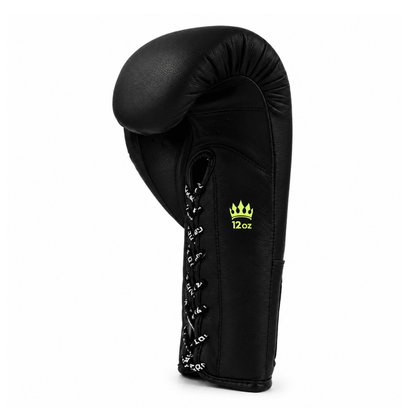 Playerz SparTech Lace Boxing Gloves - Black/Neon