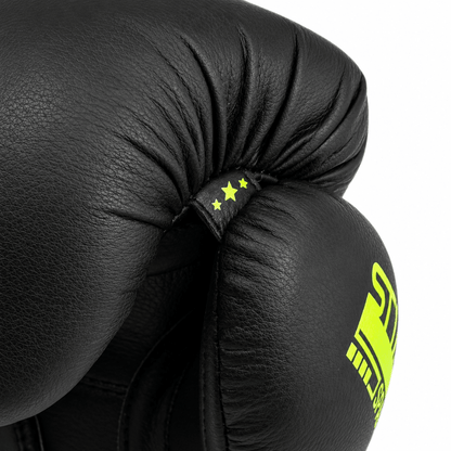 Playerz SparTech Lace Boxing Gloves - Black/Neon