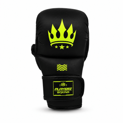 Playerz SparTech MMA Sparring Gloves - Black/Neon
