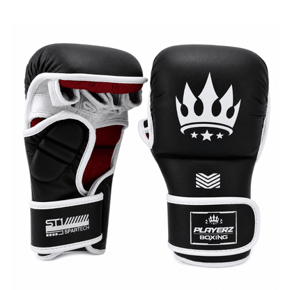 Playerz SparTech MMA Sparring Gloves - Black/White