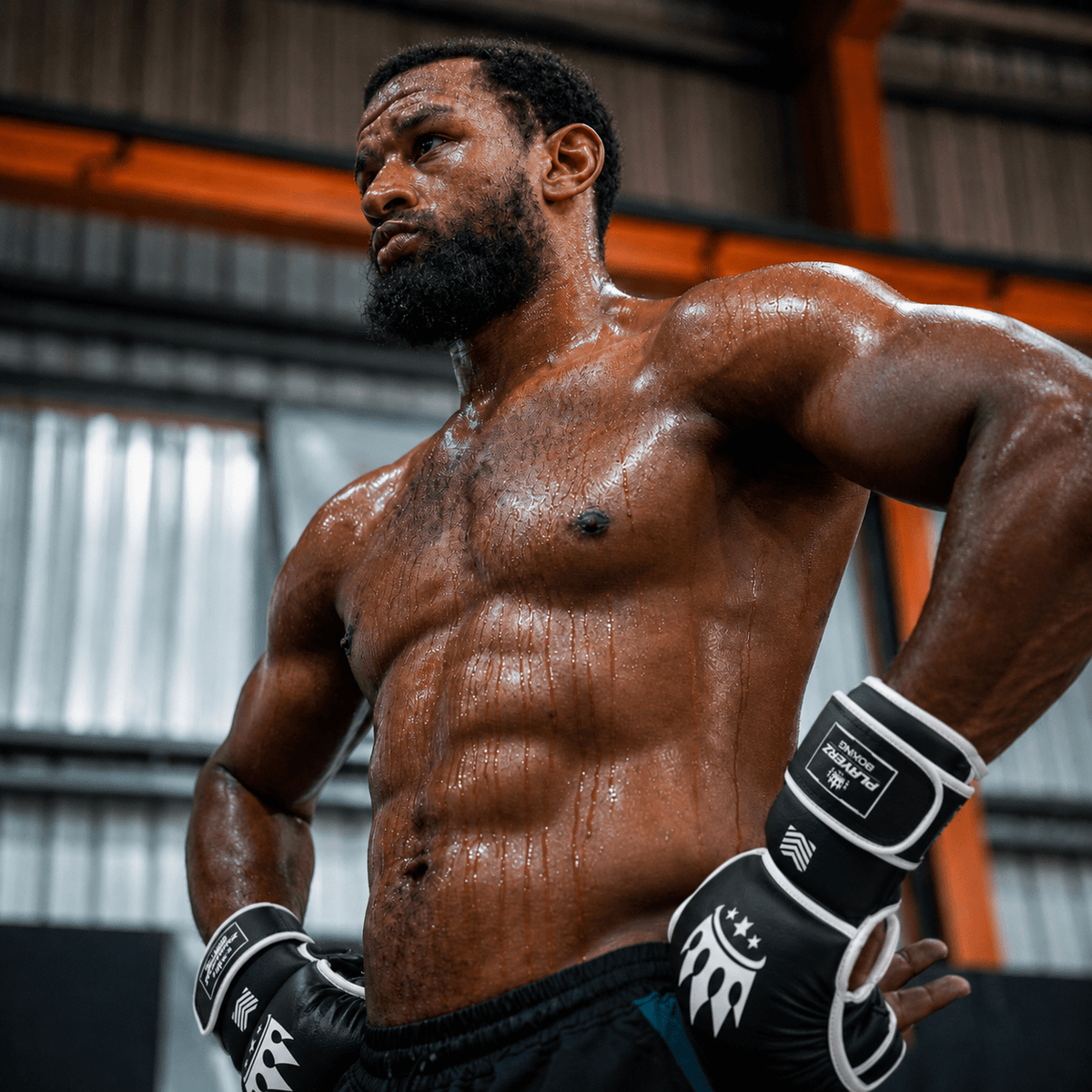 Playerz SparTech MMA Sparring Gloves - Black/White