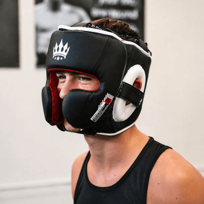 Playerz SparTech Pro Head Guard - Black/White