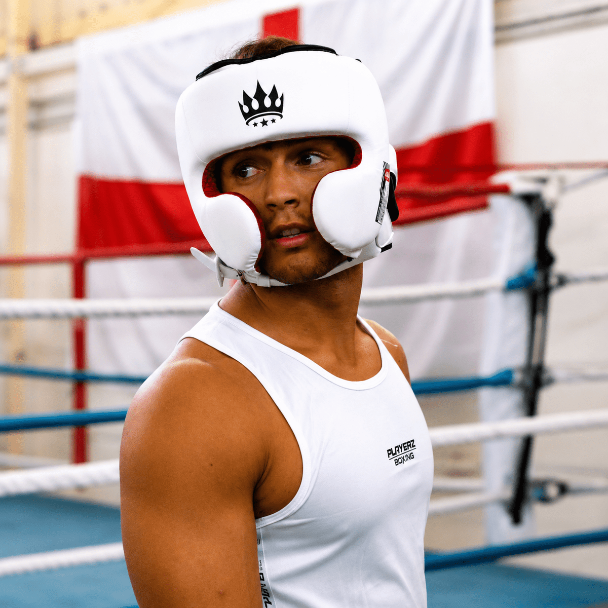 Playerz SparTech Pro Head Guard - White/Black