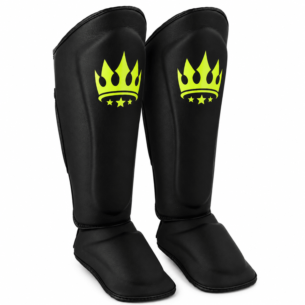 Playerz SparTech Shin Guards - Black/Neon