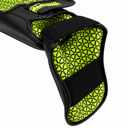 Playerz SparTech Shin Guards - Black/Neon