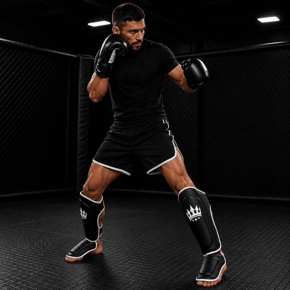 Playerz SparTech Shin Guards - Black/White
