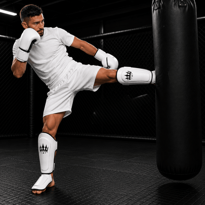 Playerz SparTech Shin Guards - White/Black