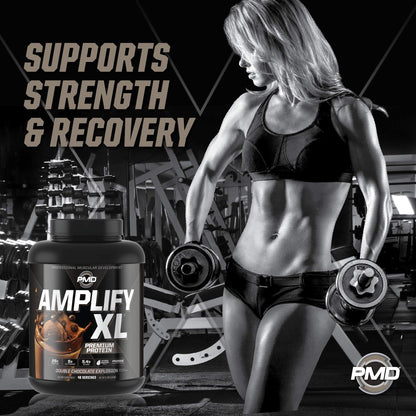 PMD Sports Amplify XL Premium Whey Protein + Greens Blend – 48 Servings