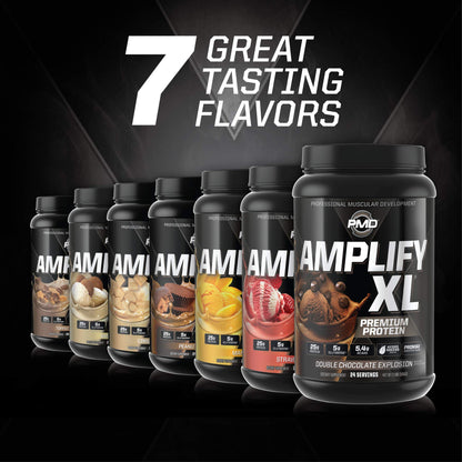 PMD Amplify XL Premium Whey Protein with Hydro Greens Blend – Vanilla Flex