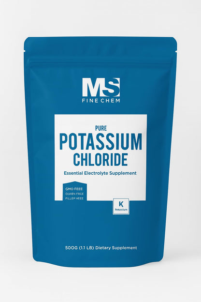 Potassium Chloride Powder 500g | Potassium Supplement, Salt Substitute, Gluten Free – 200mg/Serving