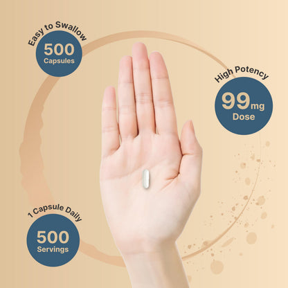 Potassium Citrate 99mg – 500 Caps | Chelated, Non-GMO