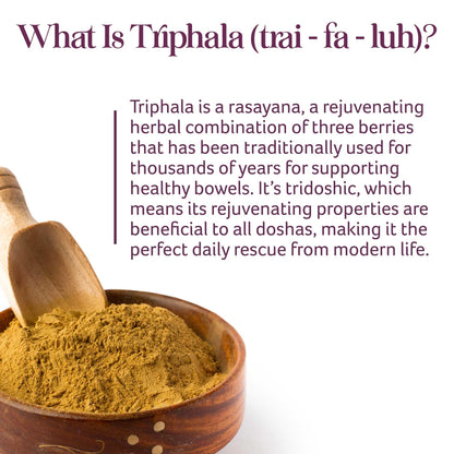 Dr. Chaudhary’s Prajna Triphala – Rejuvenating Ayurveda Digestive Formula with Amla, Haritaki & Bibhitaki (Vegan, Organic)