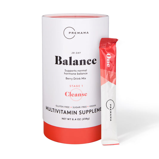 Premama Hormone Balance Berry Powder – فيتامينات متعددة خالية من الغلوتين للنساء، 28 كيسًا