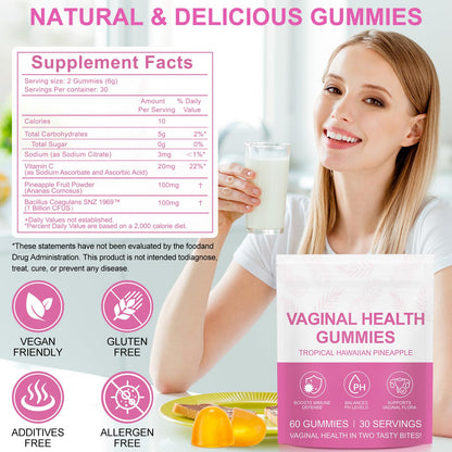 Vital Vaginal Probiotics Source Feminine Gummies, Premium Feminine Balance Gummies, Probiotic Gummies for Prenatal & Postnatal Women - Probiotics for Digestion, pH Balance, Gut Health, Immune Support
