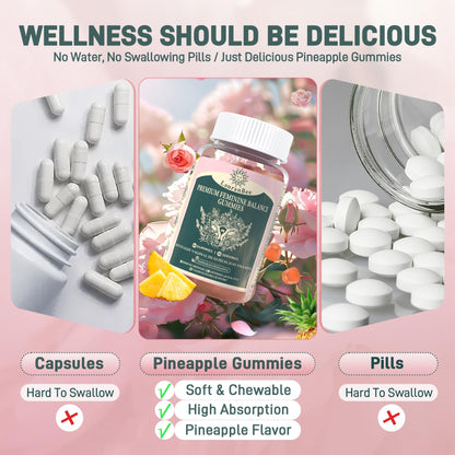 Premium Feminine Balance Gummies - Vaginal Probiotic for Women's pH Health & Immune Support | Vegan, Gluten-Free & Halal